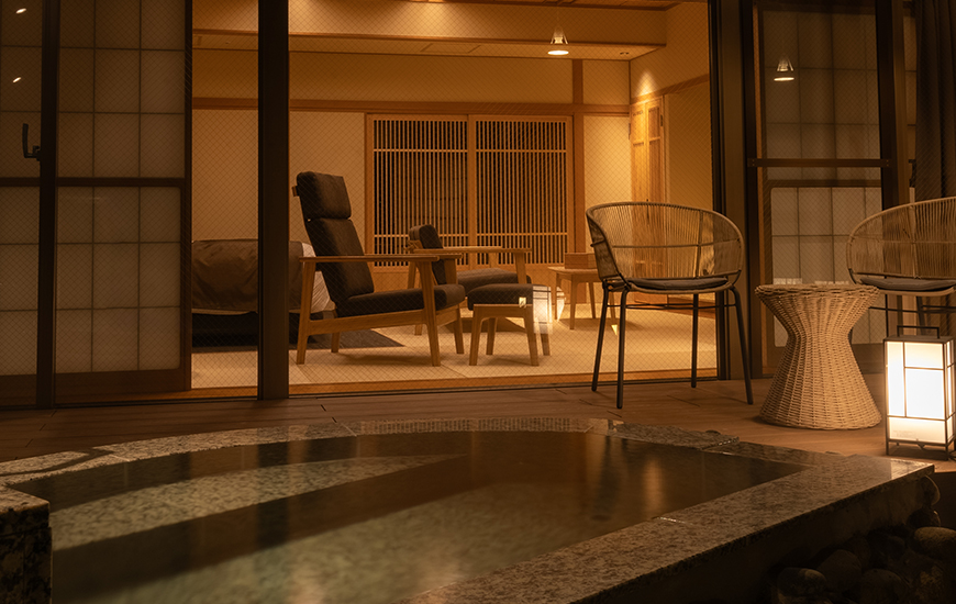 贅沢を遊ぶ露天風呂付客室